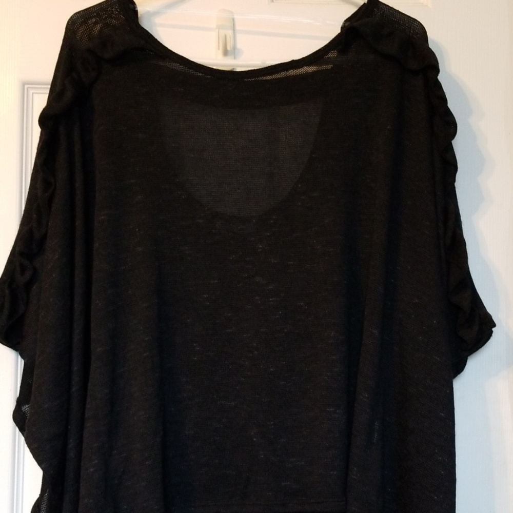 Low cut black blouse Never worn